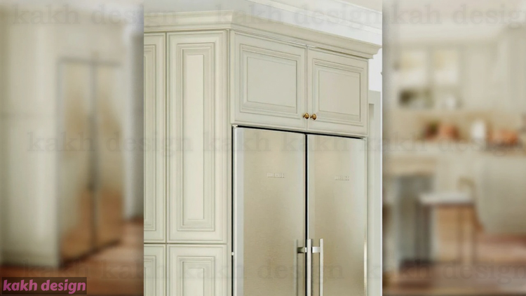 کابینت نئوکلاسیک آکس چوب روکش وکیوم کره ای کد 2 رنگ صدفی