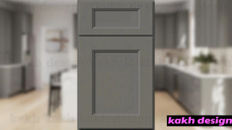 کابینت نئوکلاسیک آکس چوب روکش وکیوم سوپر مات کره ای کد 1 -طوسی پر رنگ