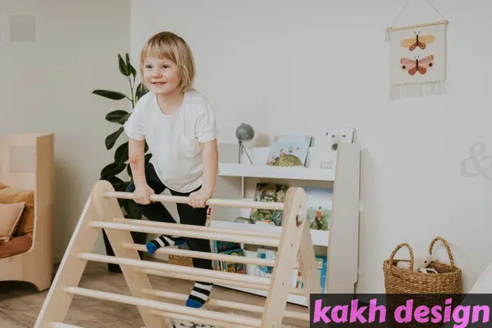 اسباب بازی مونته سوری مثلث پیکلر تاشو  با سرسره و بارفیکس کاخ دیزاین کد 0303