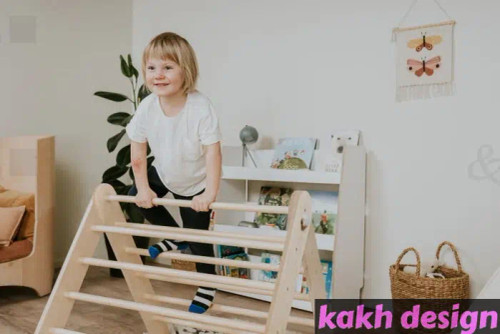 اسباب بازی مونته سوری مثلث پیکلر تاشو با سرسره و بارفیکس کاخ دیزاین کد 0303