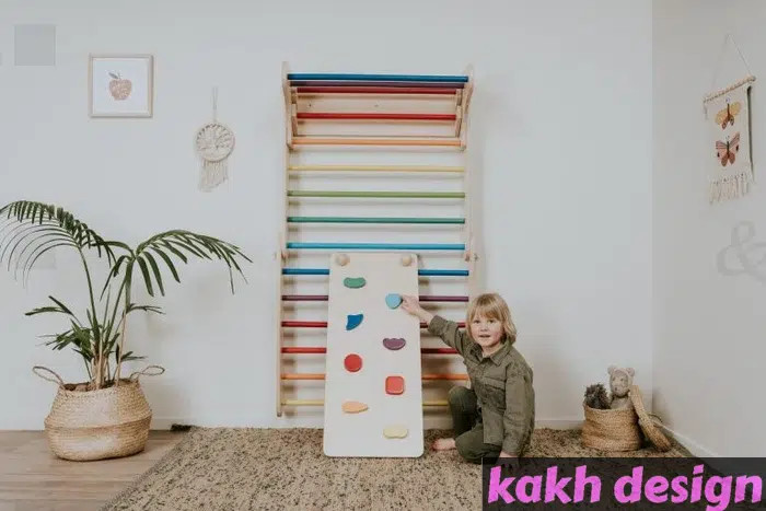 اسباب بازی مونته سوری مثلث پیکلر تاشو با سرسره و بارفیکس کاخ دیزاین کد 0303