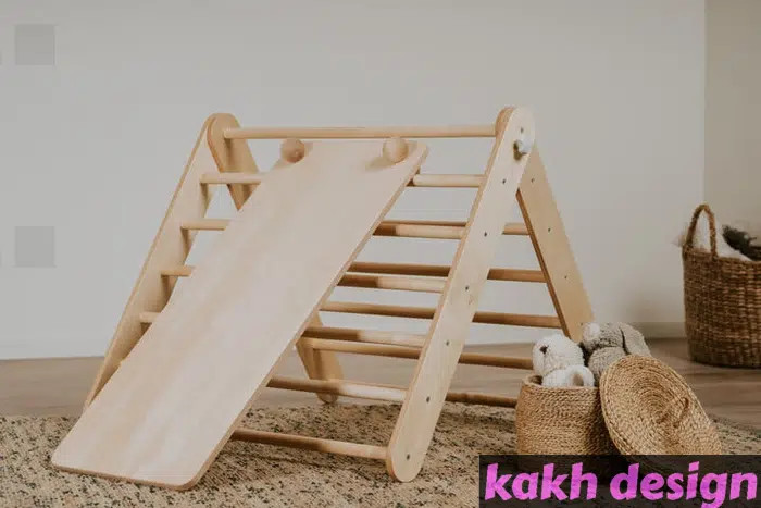 اسباب بازی مونته سوری مثلث پیکلر تاشو با سرسره و بارفیکس کاخ دیزاین کد 0303