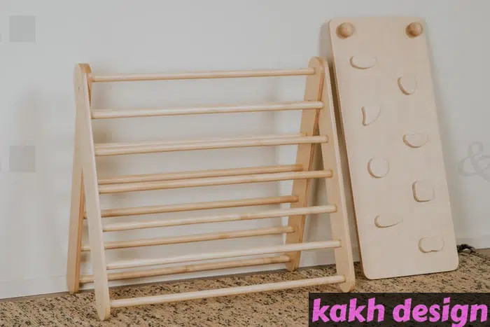 اسباب بازی مونته سوری مثلث پیکلر تاشو با سرسره و بارفیکس کاخ دیزاین کد 0303