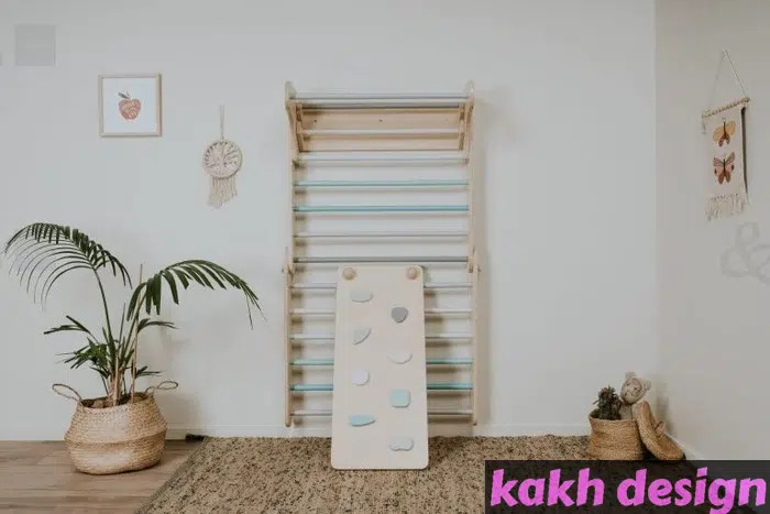 اسباب بازی مونته سوری مثلث پیکلر تاشو با سرسره و بارفیکس کاخ دیزاین کد 0303
