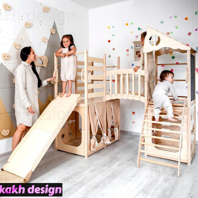 مجموعه بازی مونتهسوری برج چوبی بازی کد b04