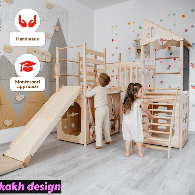مجموعه بازی مونتهسوری برج چوبی بازی کد b04