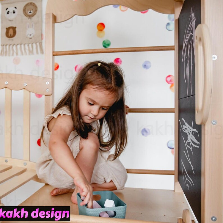 مجموعه بازی مونتهسوری برج چوبی بازی کد b04